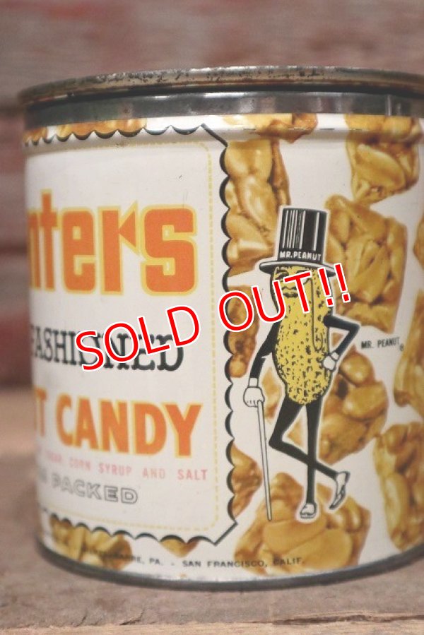 画像3: dp-221101-08 PLANTERS / MR.PEANUT 1940's OLD FASHIONED PEANUT CANDY Can
