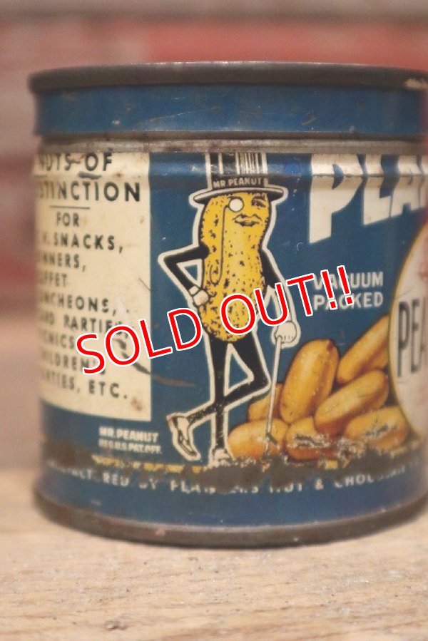 画像2: dp-221101-06 PLANTERS / MR.PEANUT 1940's Salted PEANUTS Can