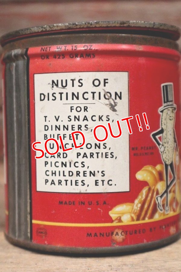 画像5: dp-221101-07 PLANTERS / MR.PEANUT 1940's Salted MIXED NUTS Can