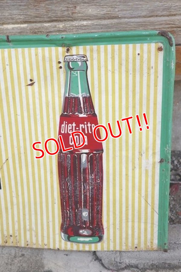 画像6: dp-221101-49 diet-rite cola / 1960's Metal Sign