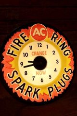 画像: dp-221101-57 AC FIRE RING SPARK PLUGS / 1960's Lighted Clock