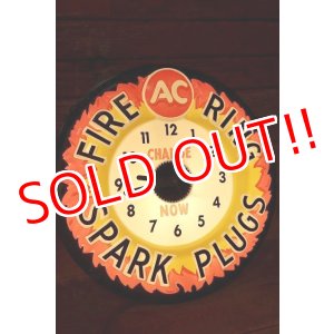 画像: dp-221101-57 AC FIRE RING SPARK PLUGS / 1960's Lighted Clock