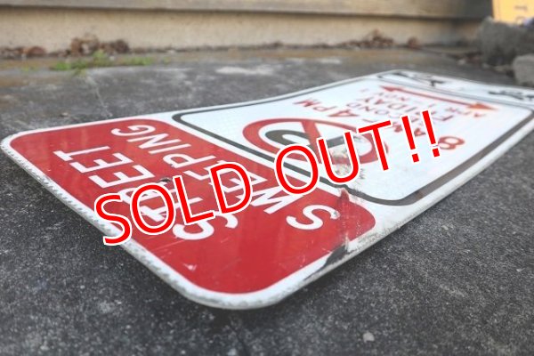 画像6: dp-221101-47 Road Sign "STREET SWEEPING"