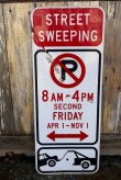 画像1: dp-221101-47 Road Sign "STREET SWEEPING"