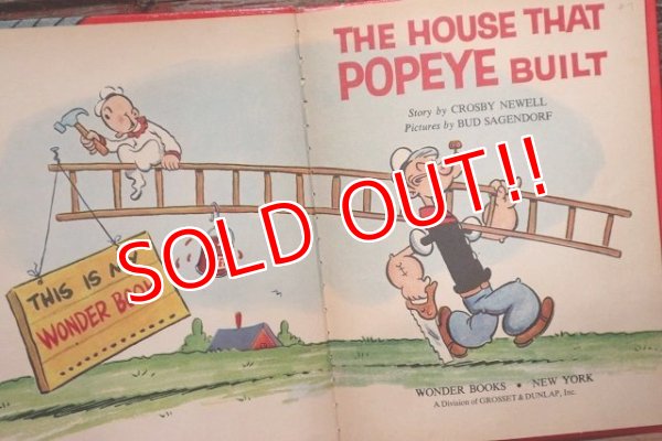 画像2: ct-220901-13 Popeye / Wonder Book 1960 "The House That Popeye Build" Picture Book