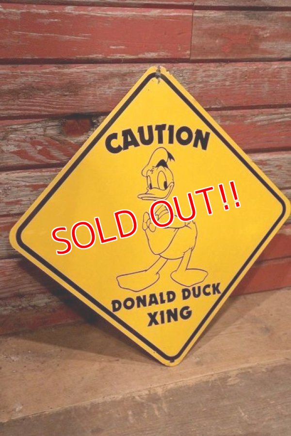 画像1: ct-221001-32 Donald Duck / 1990's〜 "CAUTION XING" Sign