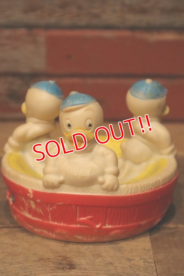 画像1: ct-221201-23 Huey, Dewey and Louie / Sun Rubber 1950's-1960's Rubber Soap Tub