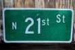 画像1: dp-221001-01 Road Sign "N 21st St"