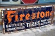 画像1: dp-221201-25 Firestone / 1940's Porcelain Sign