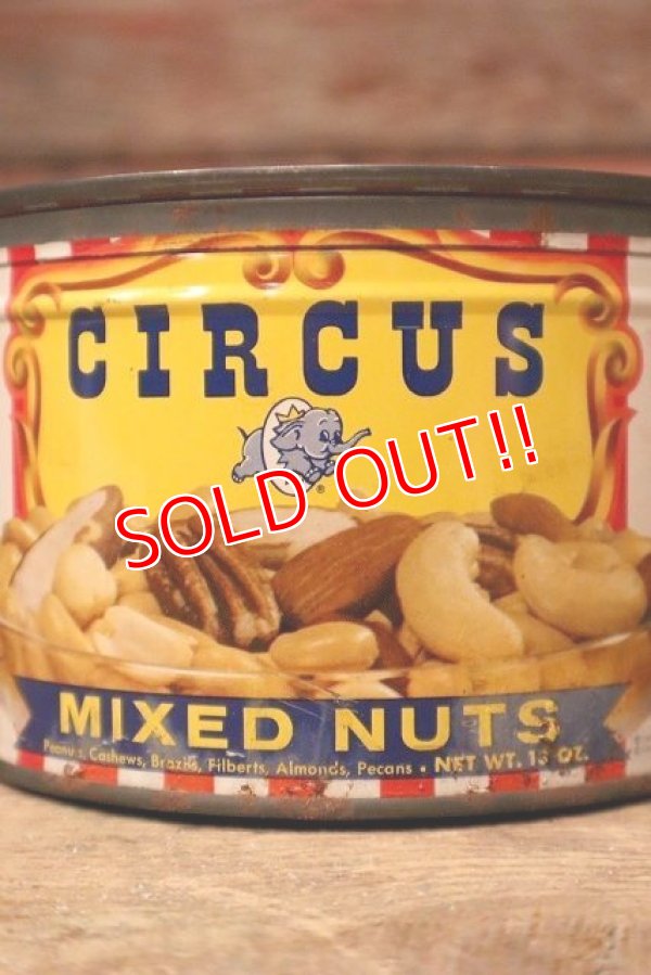 画像2: dp-221201-41 CIRCUS FOODS , INC. / 1950's CIRCUS MIXED NUTS CAN