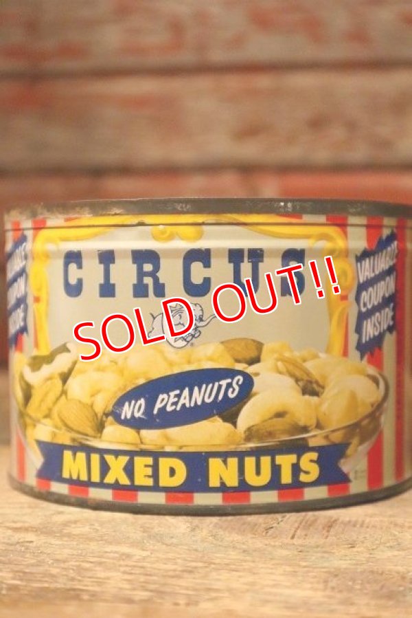 画像3: dp-221201-40 CIRCUS FOODS , INC. / 1950's CIRCUS MIXED NUTS CAN