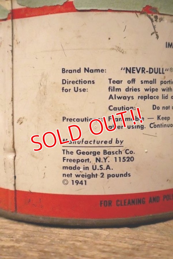 画像6: dp-221101-04 NEVR-DULL / 1940's Cleaning & Polishing Cloth Can