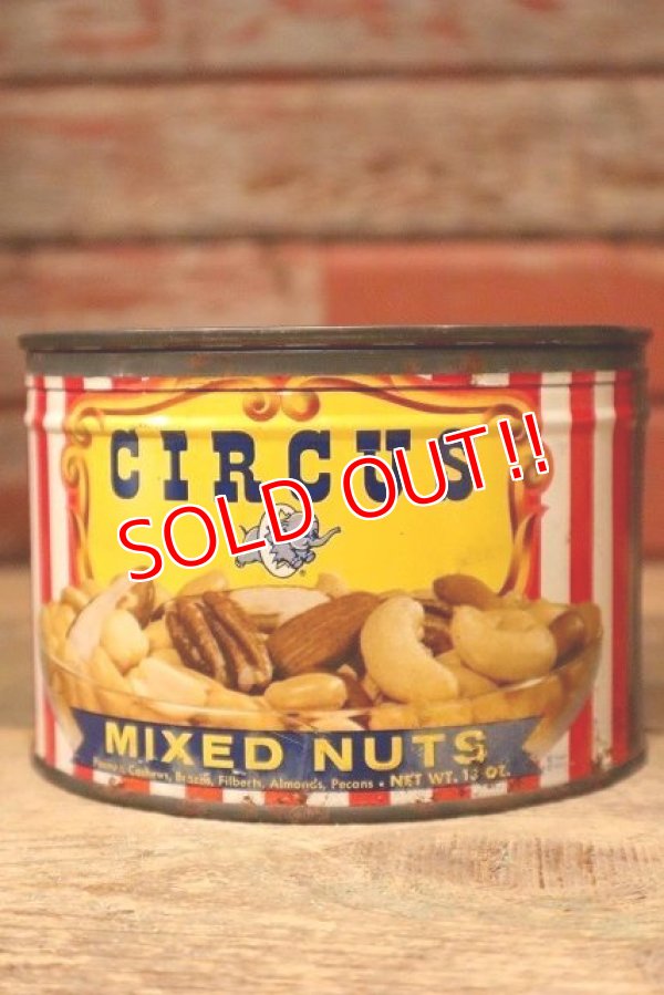 画像1: dp-221201-41 CIRCUS FOODS , INC. / 1950's CIRCUS MIXED NUTS CAN