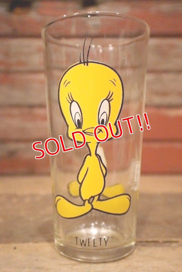 画像1: ct-221201-40 Tweety / PEPSI 1973 Collector Series Glass
