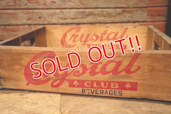 画像2: dp-230101-85 Crystal CLUB BEVAERAGES / Vintage Wood Box