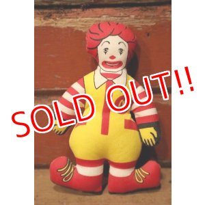 画像: ct-230101-13 McDonald's / Ronald McDonald 1980's Mini Cloth Doll
