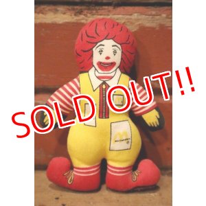 画像: ct-230101-13 McDonald's / Ronald McDonald 1980's Mini Cloth Doll