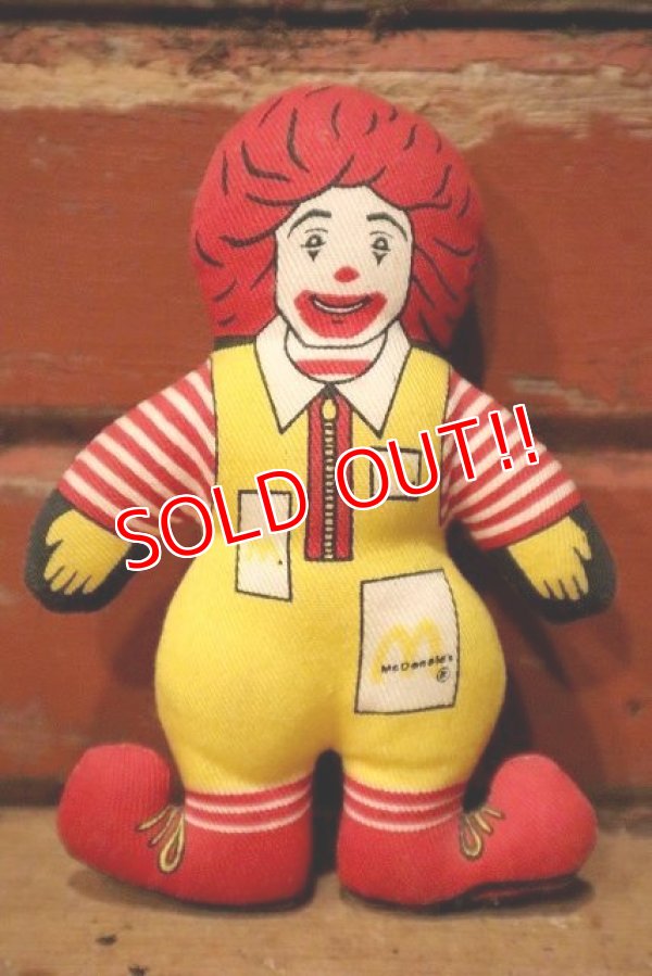 画像1: ct-230101-13 McDonald's / Ronald McDonald 1980's Mini Cloth Doll