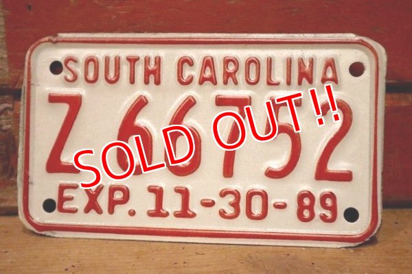 画像1: dp-230101-91 SOUTH CAROLINA / 1980's License Plate