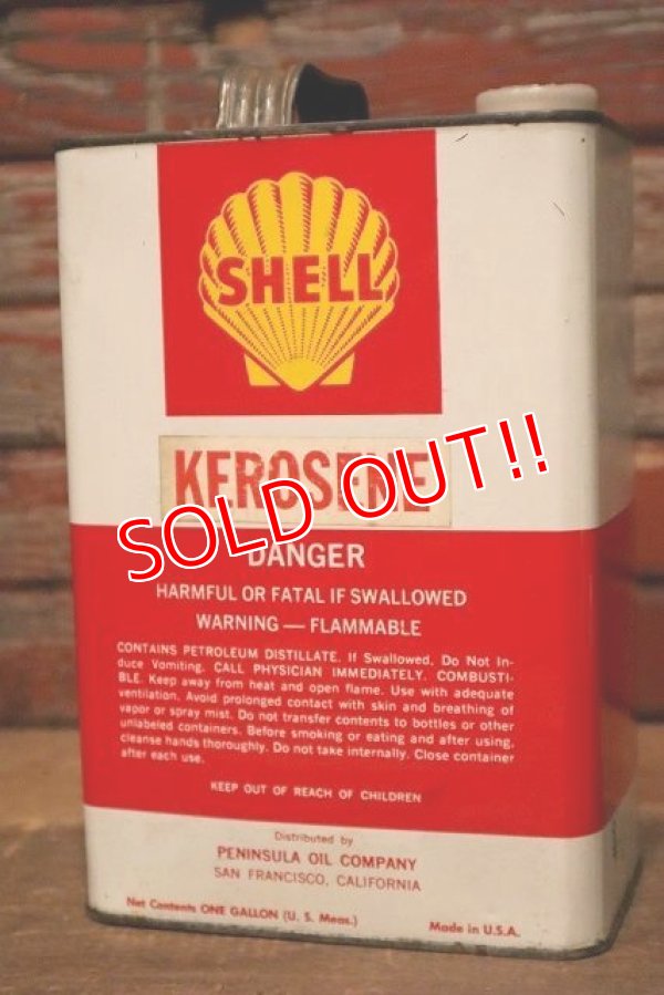 画像1: dp-230101-26 SHELL / 1960's-1970's KEROSENE ONE GALLON Can