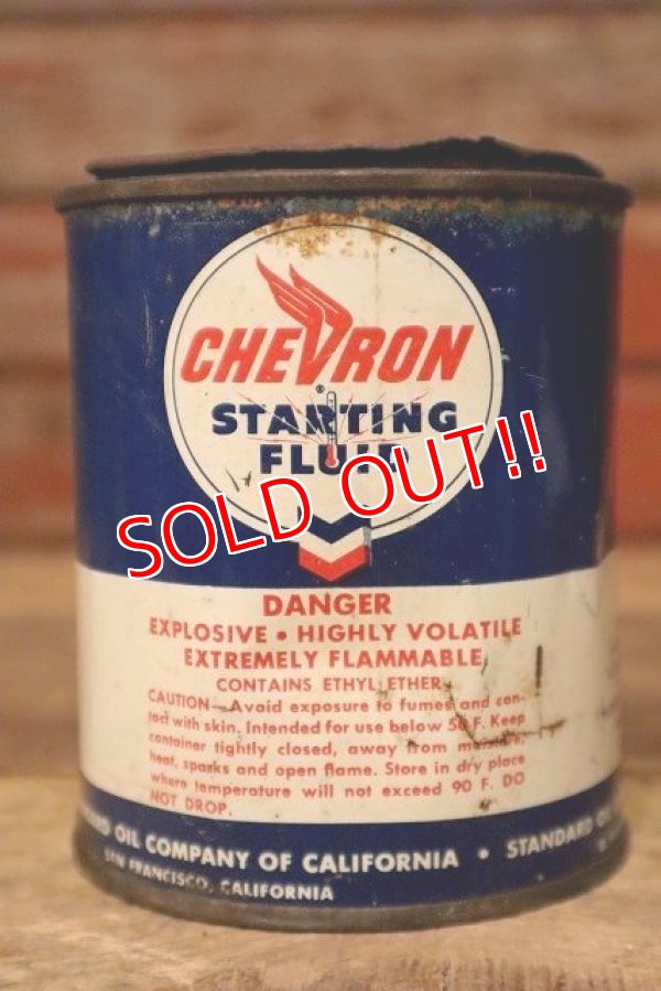 画像1: dp-230101-25 CHEVRON / 1950's Starting Fluid Can