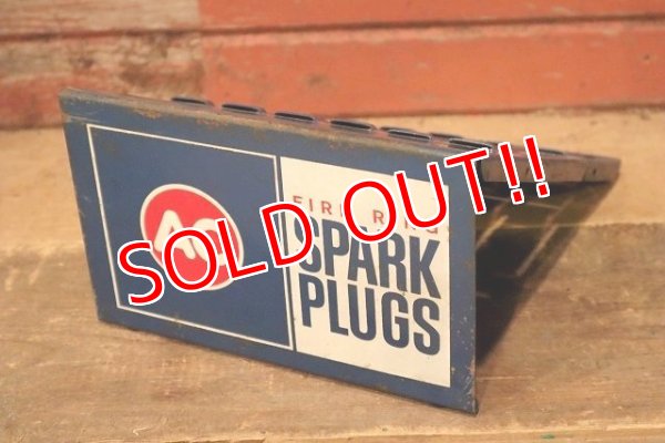 画像1: dp-221201-54 AC Spark Plugs / 1960's Metal Rack Sign