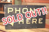 画像: dp-221201-36 "PHONE HERE" Vintage Sign