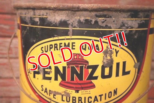 画像4: dp-230101-04 PENNZOIL / 1960's-1970's 5 U.S. GALLONS OIL CAN