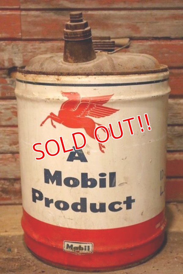 画像1: dp-230101-51 Mobil / 1950's-1960's 5 U.S. GALLONS OIL CAN