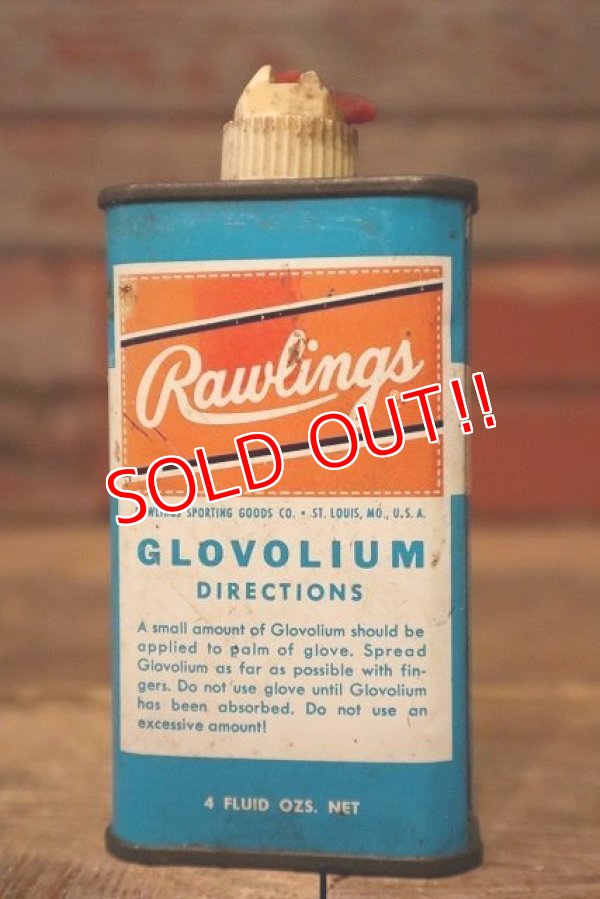 画像2: dp-230101-28 Rawlings / Vintage GLOVOLIUM Baseball Glove Dressing Can