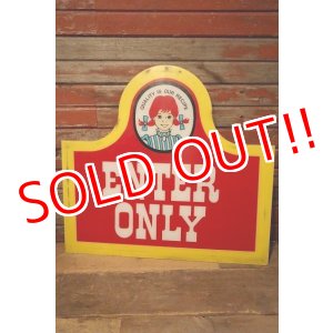 画像: dp-230201-03 WENDY'S / Drive-Thru Sign "ENTER ONLY"