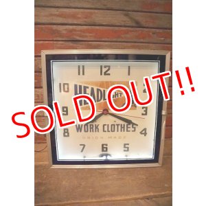 画像: dp-230101-44 HEADLIGHT WORK CLOTHES 1940's Advertising Neon Clock