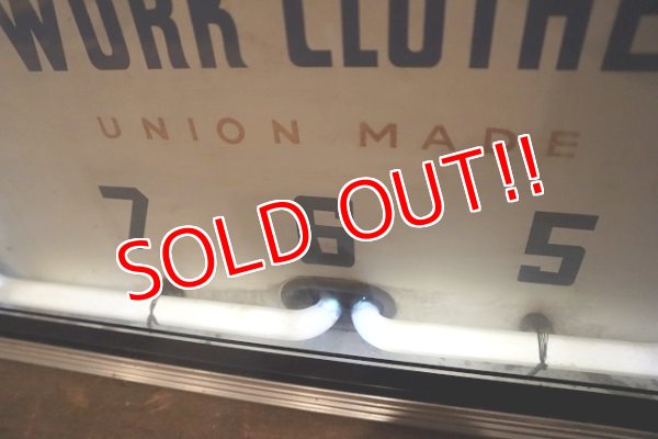 画像5: dp-230101-44 HEADLIGHT WORK CLOTHES 1940's Advertising Neon Clock