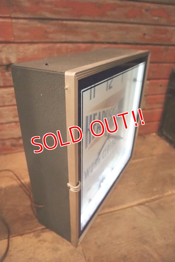 画像10: dp-230101-44 HEADLIGHT WORK CLOTHES 1940's Advertising Neon Clock