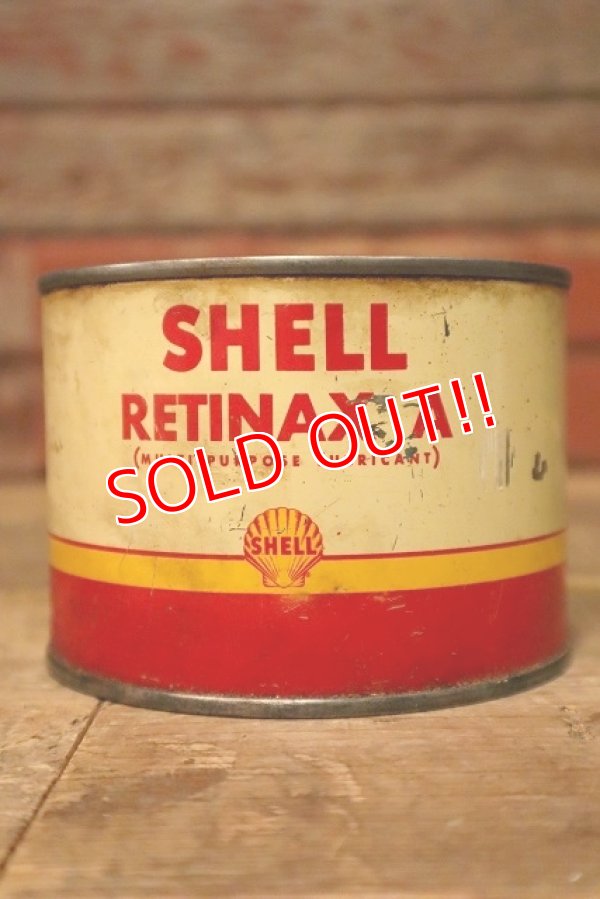 画像1: dp-230201-18 SHELL / 1950's RETINAX A Grease Can