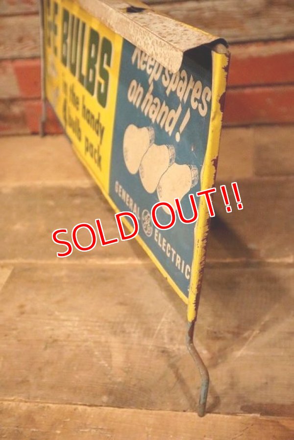 画像7: dp-230201-48 GENERAL ELECTRIC / 1940's-1950's GE Bulbs Metal Sign