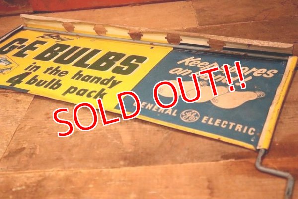 画像8: dp-230201-48 GENERAL ELECTRIC / 1940's-1950's GE Bulbs Metal Sign