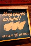 画像4: dp-230201-48 GENERAL ELECTRIC / 1940's-1950's GE Bulbs Metal Sign