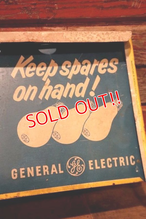 画像4: dp-230201-48 GENERAL ELECTRIC / 1940's-1950's GE Bulbs Metal Sign