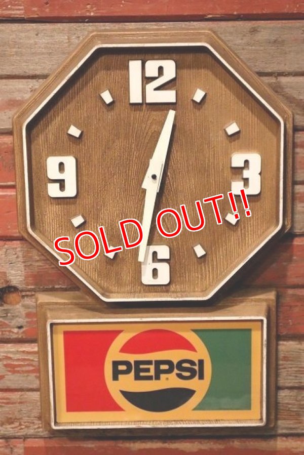 画像1: dp-230201-26 PEPSI / 1970's-1980's Wall Clock