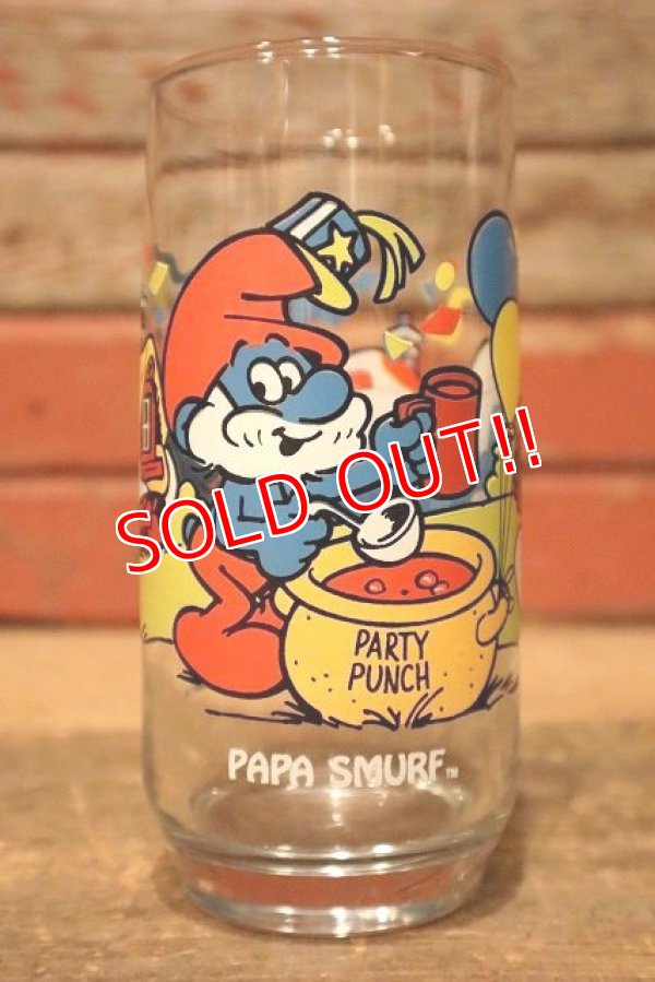 画像1: ct-230301-34 SMURF / Hardee's 1983 "PAPA SMURF" Glass