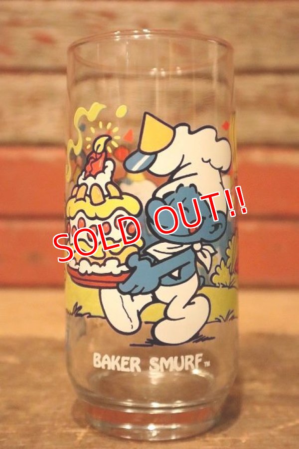 画像1: ct-230301-33 SMURF / Hardee's 1983 "BAKER SMURF" Glass