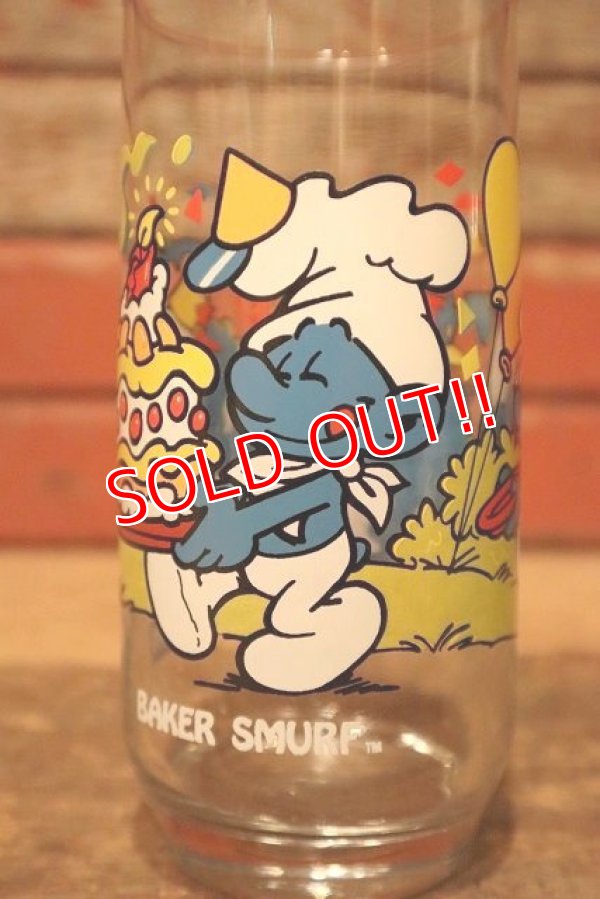 画像2: ct-230301-33 SMURF / Hardee's 1983 "BAKER SMURF" Glass