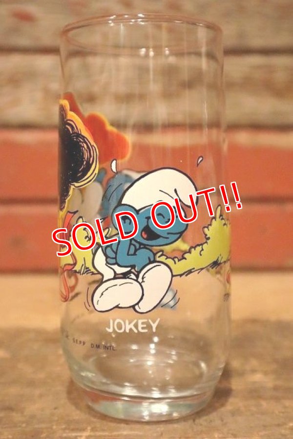 画像1: ct-230301-32 SMURF / Hardee's 1982 "JOKEY" Glass