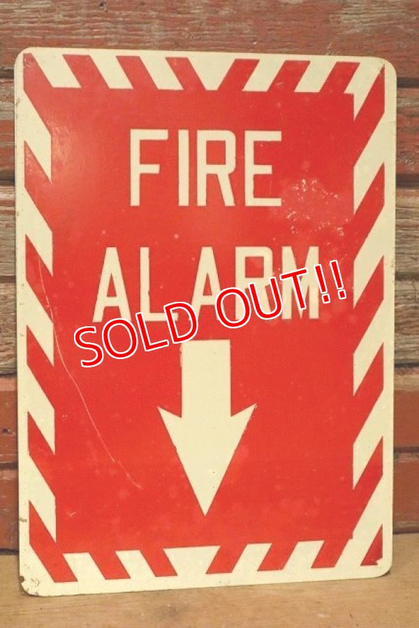 画像1: dp-230301-21 FIRE ALARM / Vintage Metal Sign