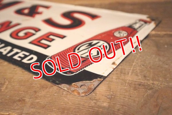 画像7: dp-230301-07 M & S ORANGE / 1940's-1950's Metal Sign