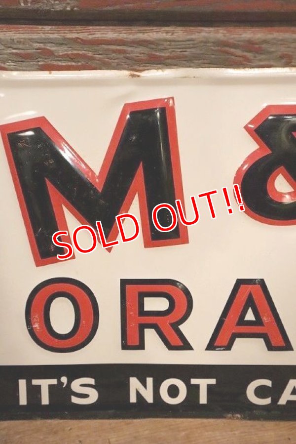 画像3: dp-230301-07 M & S ORANGE / 1940's-1950's Metal Sign