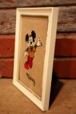 画像5: ct-230301-96 Mickey Mouse / 1960's Embroidered Framed Picture