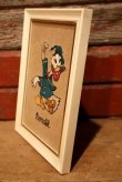 画像3: ct-230301-97 Donald Duck / 1960's Embroidered Framed Picture