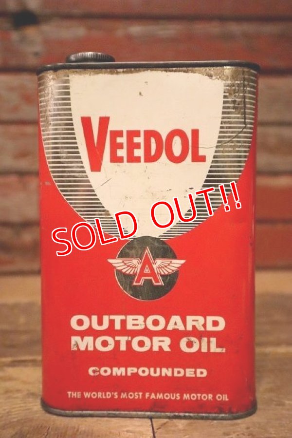 画像1: dp-230301-48 VEEDOL / OUTBOARD MOTOR OIL 1 U.S. Quart Can